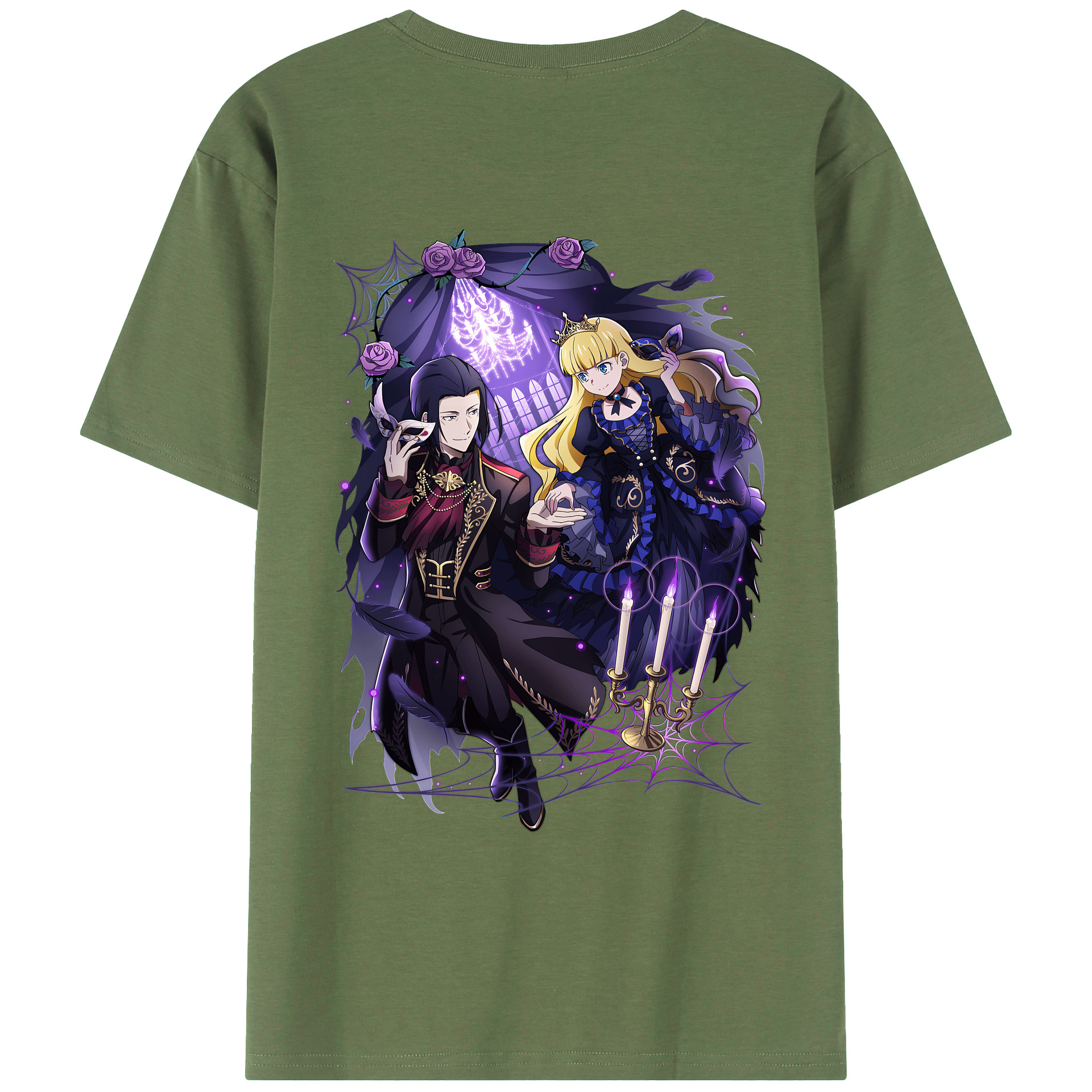 （画像用） 文豪ストレイドッグス Bungo Stray Dogs 綿100％ メンズ半袖Tシャツ（バックプリント） 通気性